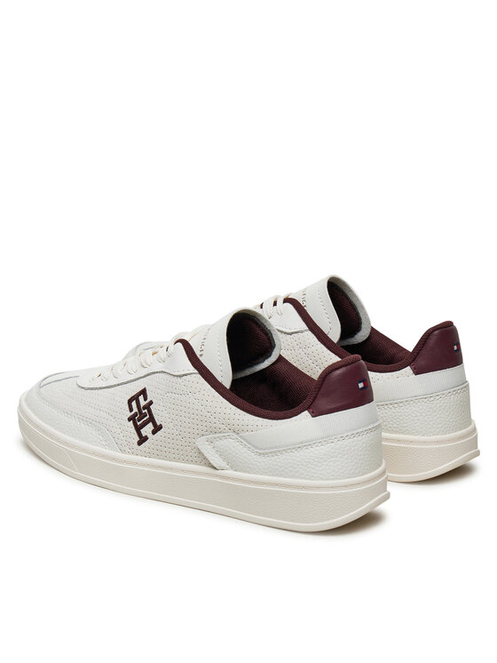 Tommy Hilfiger Tommy Hilfiger Laisvalaikio batai Heritage Sneaker Perf FW0FW08380 Balta
