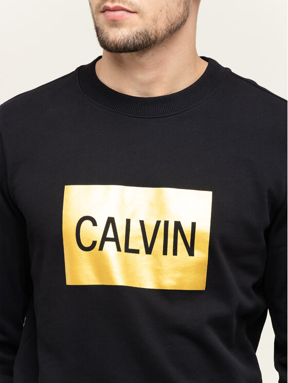 Calvin Klein Jeans Calvin Klein Jeans Bluză Metallic Logo J30J313214 Negru Regular Fit