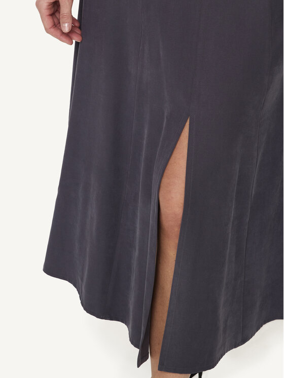KMX KMX Spódnica midi 115830025 Szary Flare Fit