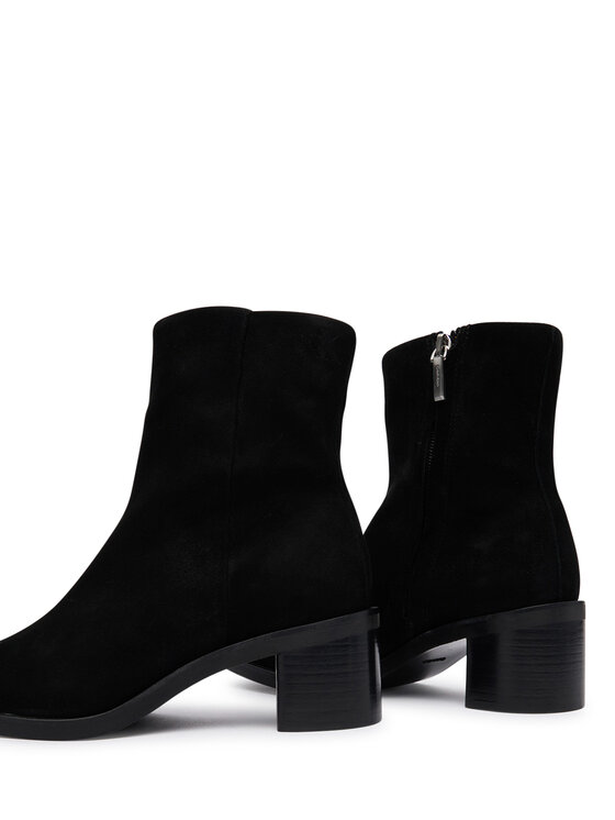 Calvin Klein Calvin Klein Aulinukai Block Heel Ank Boot Suede HW0HW03221 Juoda