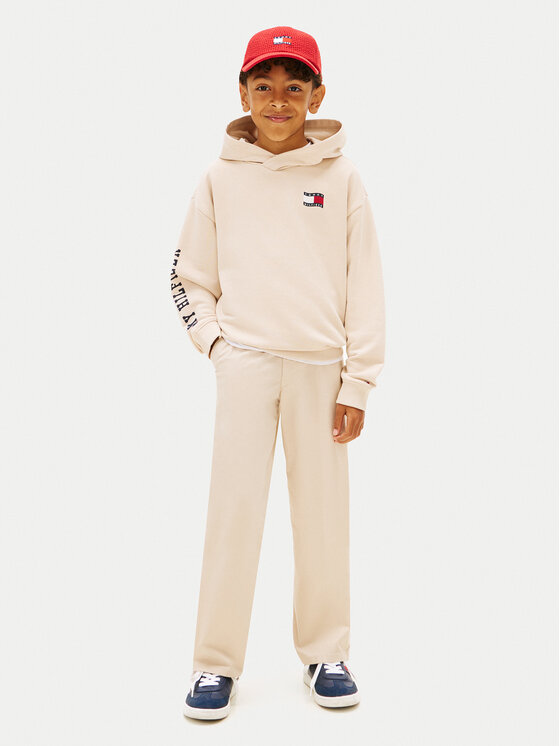 Tommy Hilfiger Tommy Hilfiger Felpa Wavy Flag KB0KB10319 Beige Regular Fit