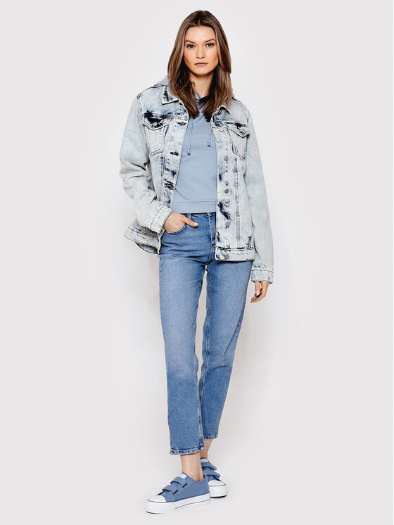 Felpa LSS-69KAYDECORN Blu Relaxed Fit
