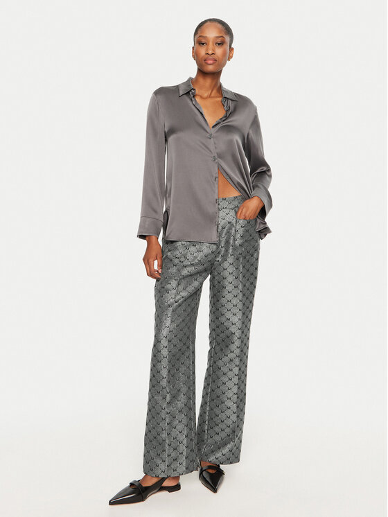 LOLA CASADEMUNT LOLA CASADEMUNT Spodnie materiałowe MF2414002 41M Szary Regular Fit