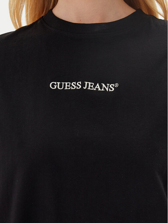 Guess Jeans Guess Jeans Tricou W5RI4 2K8HM0 Negru Regular Fit