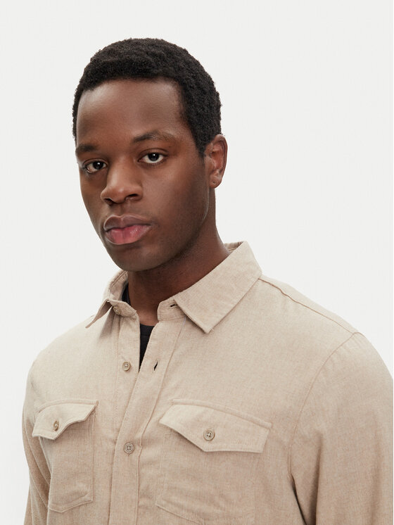 Brave Soul Brave Soul Camicia MSH-230CONANB Beige Regular Fit
