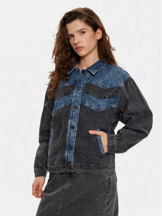 Mustang Giacca di jeans 1016012 Grigio Loose Fit, taglia : XL