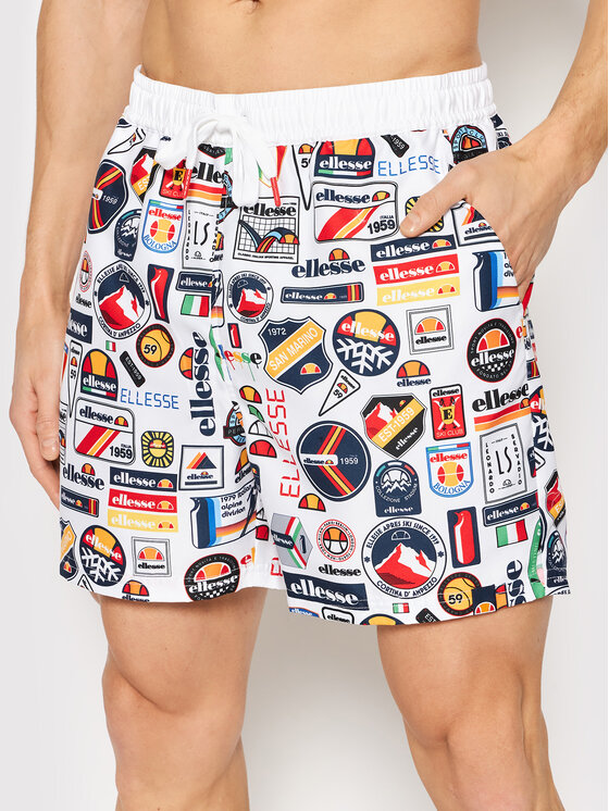 Ellesse Pantaloncini da bagno Roulle SHM14518 Bianco Regular Fit • Modivo.it