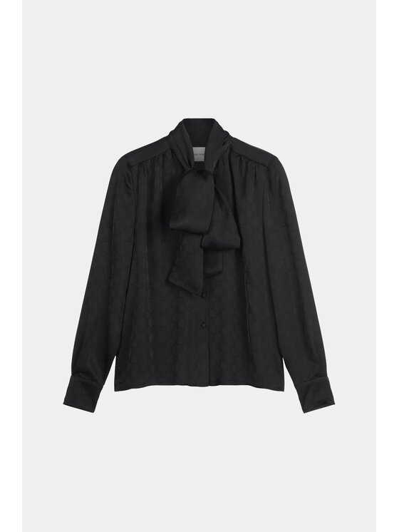 MARI PRETI MARI PRETI Bluzka MONOGRAM M OBSIDIAN Czarny Loose Fit