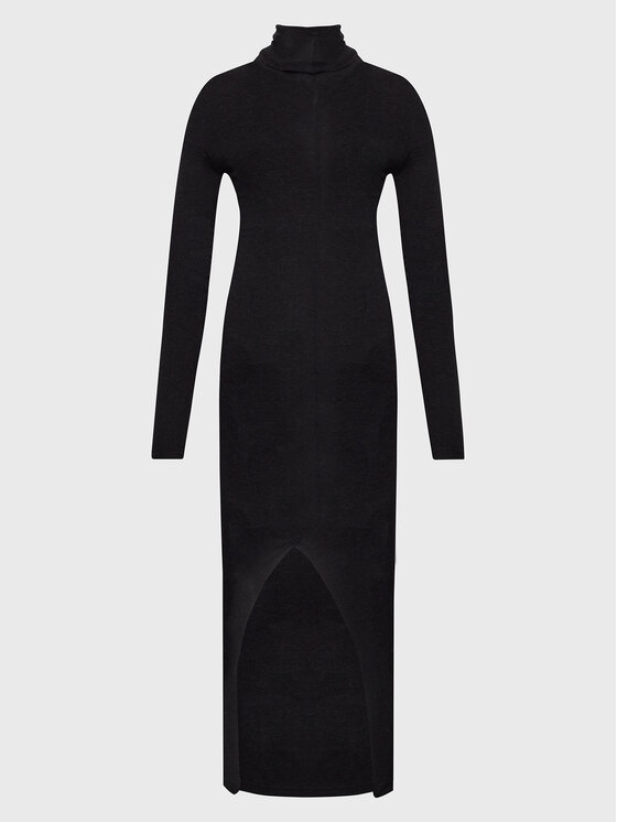 Vestito di maglia Marlena RM2005 Nero Slim Fit