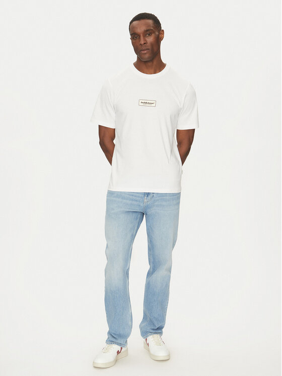 Jack & Jones Jack & Jones T-Shirt Split 12273182 Biały Regular Fit
