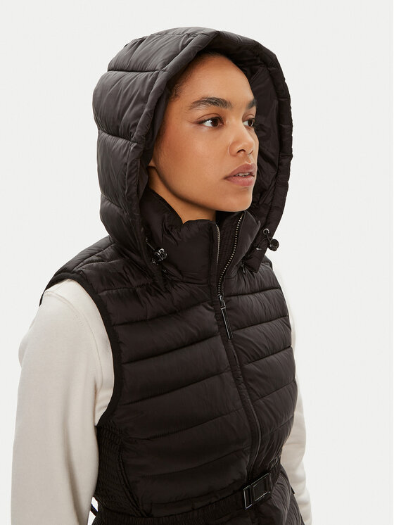 Calvin Klein Calvin Klein Bodywarmer Lw Padded Waist Smocking K20K207107 Schwarz Slim Fit