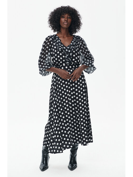 blue shadow blue shadow Bluzka Daisy Czarny Regular Fit