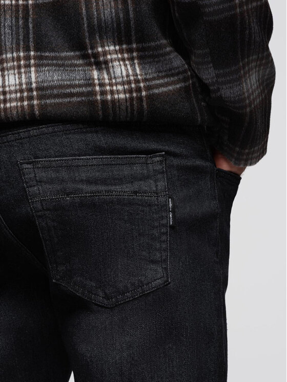 Ombre Ombre Jeansy OM-PADP-0241 Czarny Regular Fit