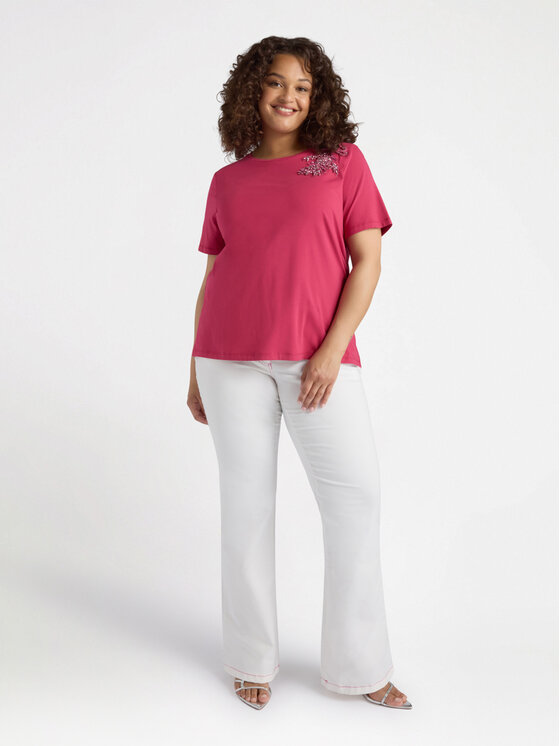 Fiorella Rubino Fiorella Rubino T-shirt G364L008113N016 Rosa Regular Fit