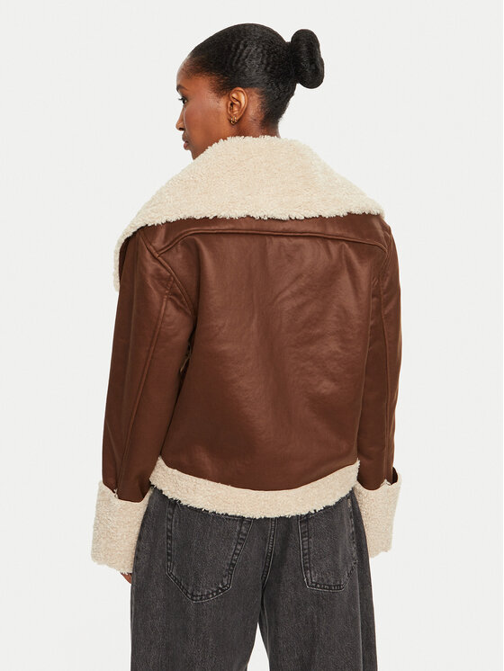 BARDOT BARDOT Cappotto in shearling Finn 59543JB1 Marrone Regular Fit