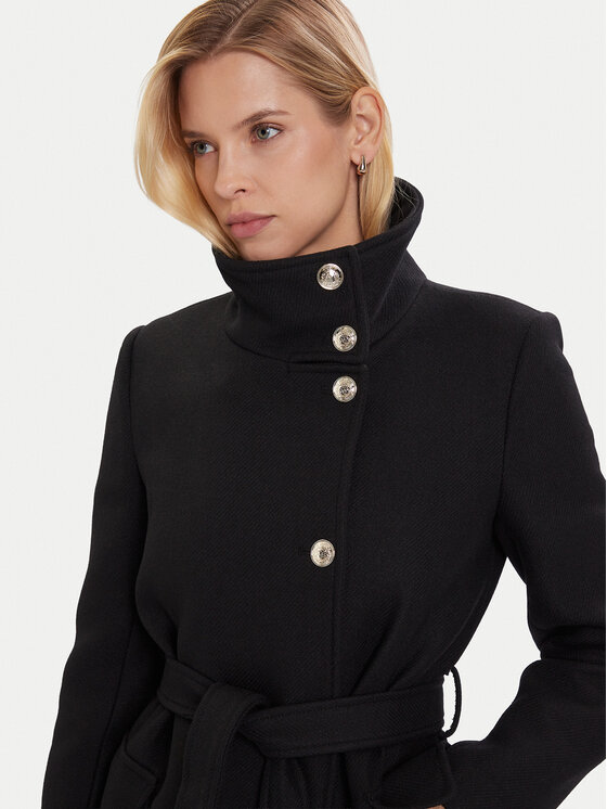 Morgan Morgan Płaszcz wełniany 242-GALOUA Czarny Regular Fit