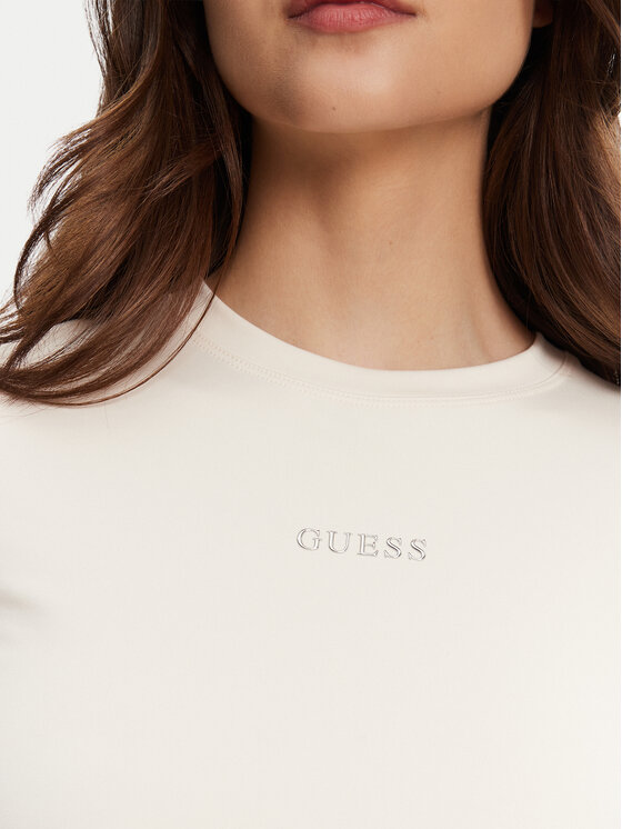 Guess Guess Tricou V5RI10 KCD02 Écru Regular Fit