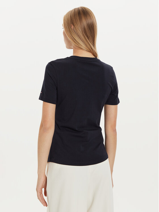 Tommy Hilfiger Tommy Hilfiger T-krekls Nautical Graphic WW0WW43652 Zils Slim Fit