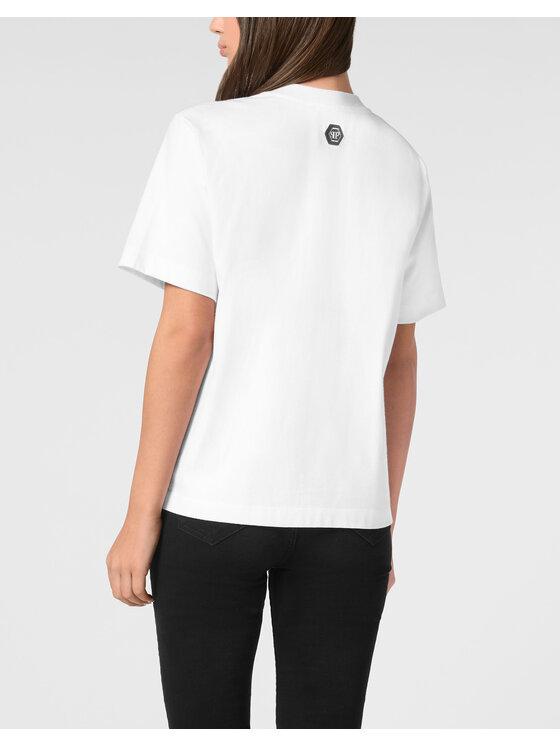 PHILIPP PLEIN PHILIPP PLEIN T-Shirt 22353 Biały Over Fit