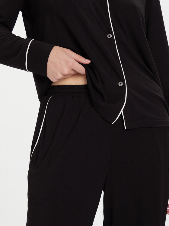 KARL LAGERFELD KARL LAGERFELD Pyjama A4W45004 Schwarz Relaxed Fit
