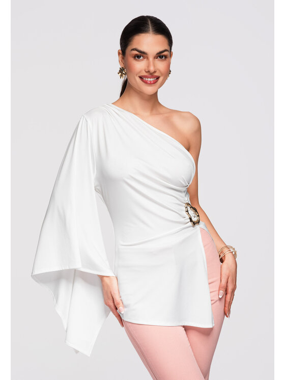Ombre Ombre Koszula OW-SH-E0005 Biały Slim Fit