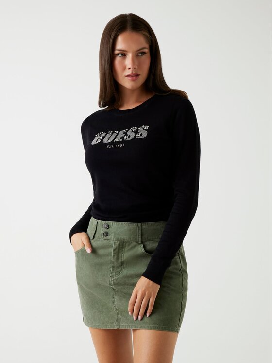Guess Guess Пуловер 178749 Черен Classic Fit