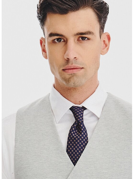 Pako Lorente Pako Lorente Kamizelka garniturowa P25WF-8X-004 Szary Slim Fit