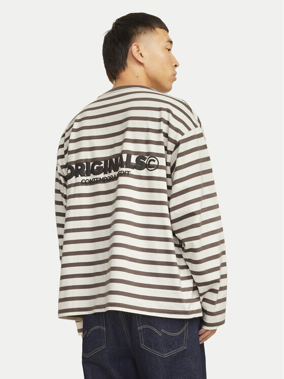 Jack&Jones Jack&Jones Pikkade varrukatega T-särk Islington 12273202 Beež Loose Fit