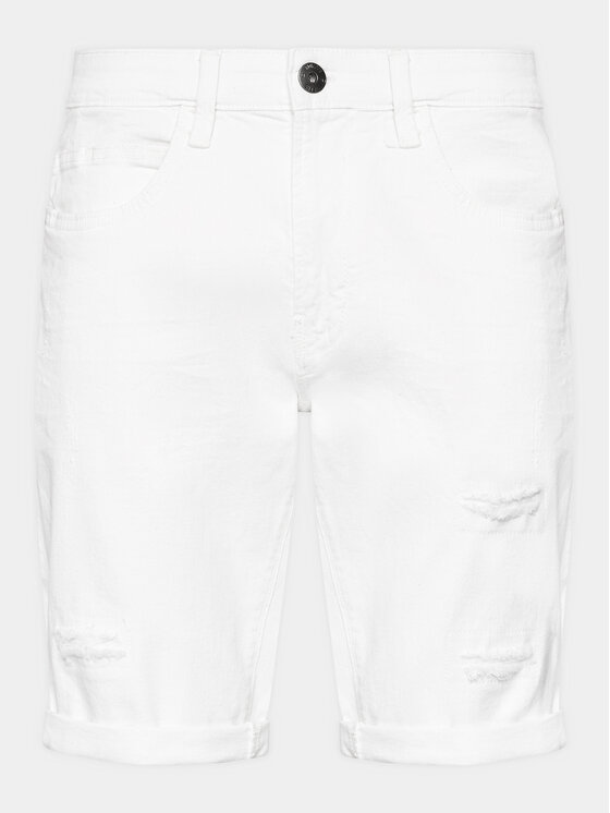 INDICODE INDICODE Teksapüksid Kaden Holes 70-104 Valge Regular Fit