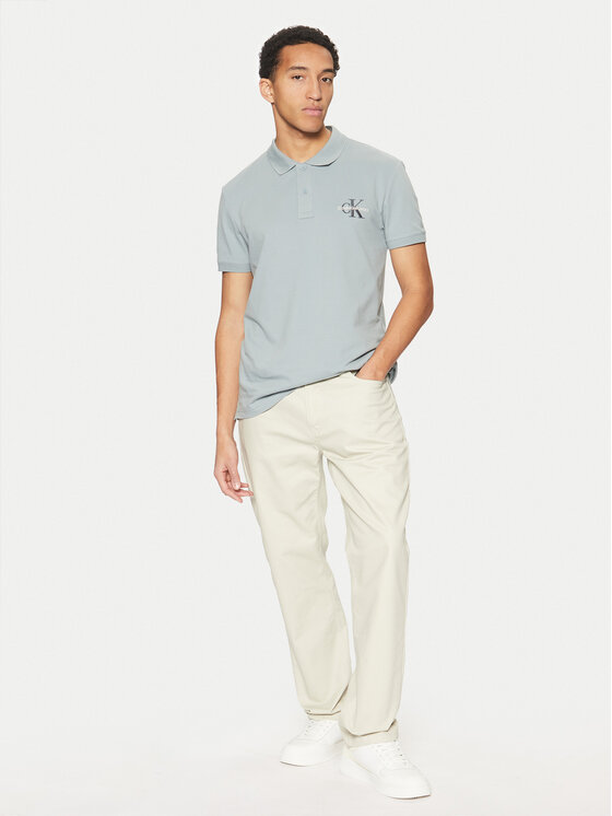 Calvin Klein Jeans Calvin Klein Jeans Polokošeľa Monologo J30J325664 Modrá Regular Fit