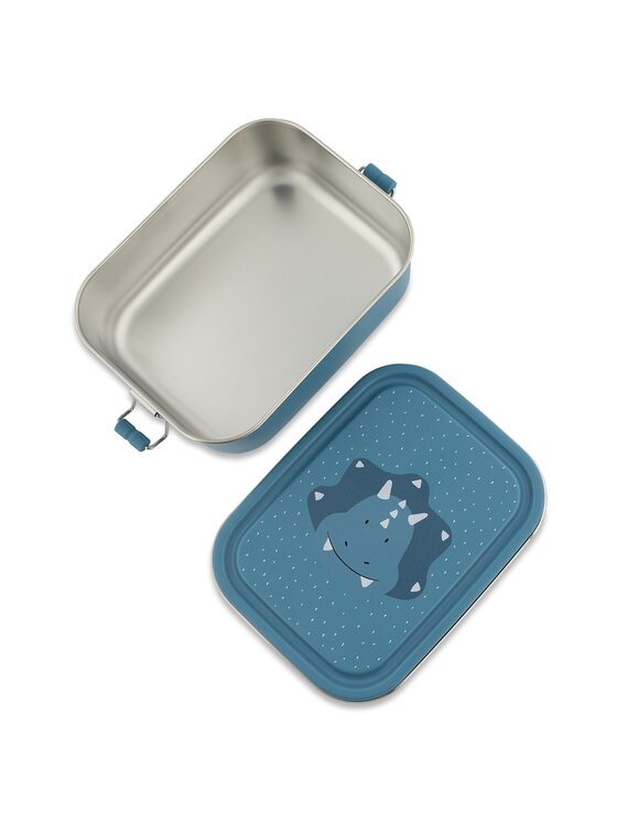 Trixie Baby Trixie Baby Lunchbox Mały stalowy lunch box - Triceratops Niebieski