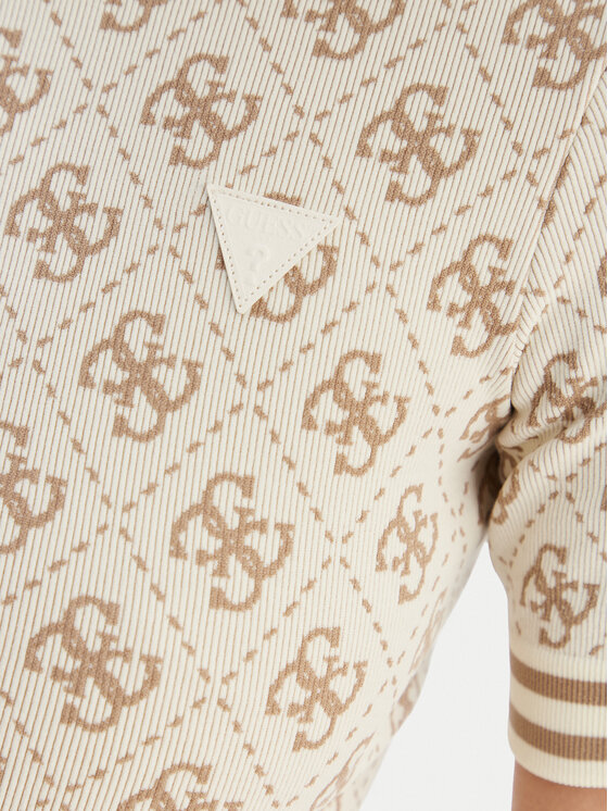 Guess Guess T-Shirt V5BP07 K2000 Beige Slim Fit