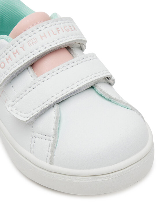 Tommy Hilfiger Tommy Hilfiger Snīkeri Low Cut Velcro Sneaker T1A9-33727-1355 M Balts
