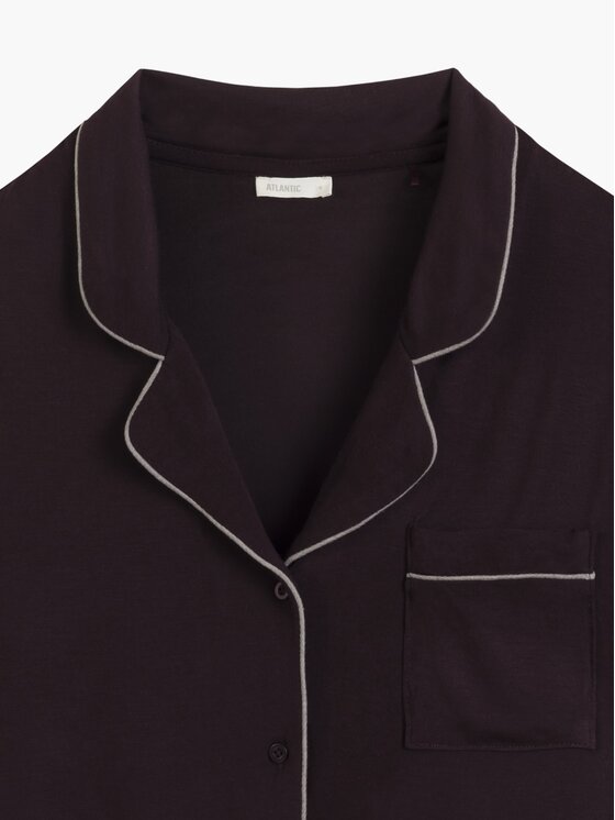 Atlantic Atlantic Piżama NLP-496-WINO krótka Bordowy Regular Fit