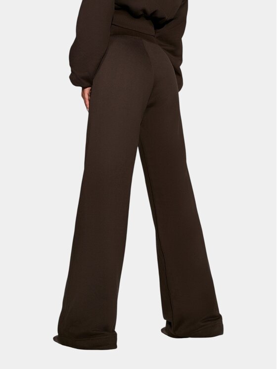 MADE BY SOCIETY MADE BY SOCIETY Spodnie materiałowe SWELL Pants - P27518 Brązowy Basic Fit