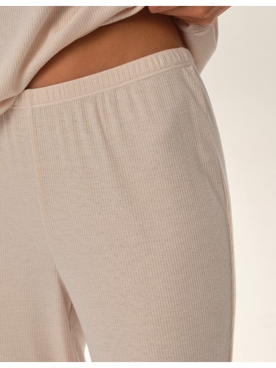 Esotiq Esotiq Piżama 42059 Beżowy Regular Fit