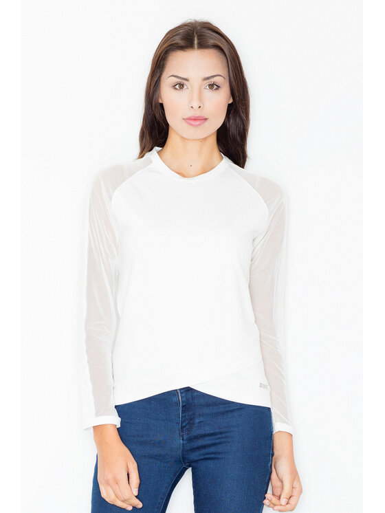 FIGL FIGL Blúzka M467 Écru Regular Fit