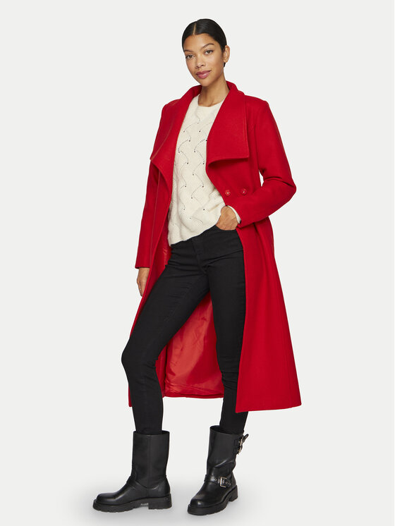 Vila Vila Zimski kaput Dica 14104996 Crvena Regular Fit