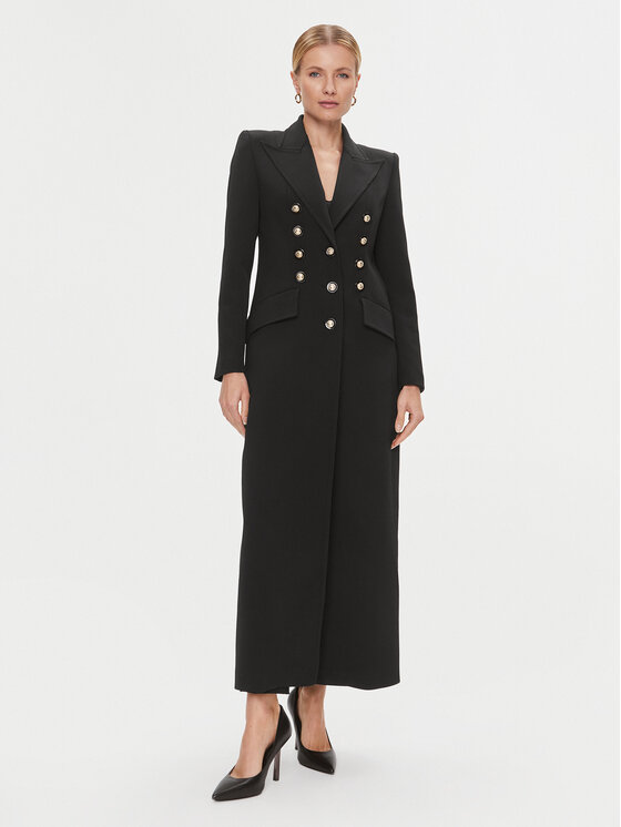 Babylon Babylon Демісезонний плащ T_S00725 Чорний Regular Fit