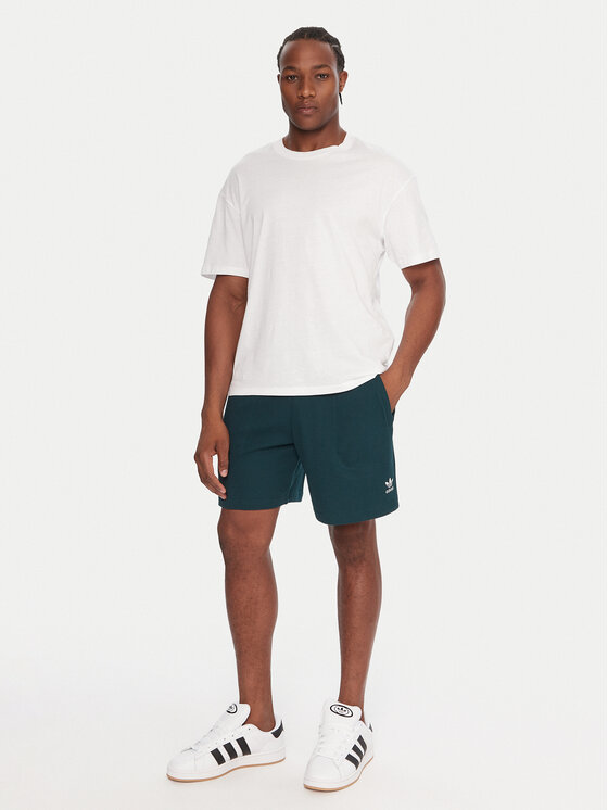 adidas adidas Sportiniai šortai Essentials Trefoil JW1040 Žalia Regular Fit