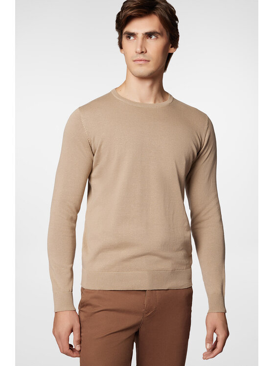 Próchnik Próchnik Sweter PM8 SW073224000013 Beżowy Regular Fit
