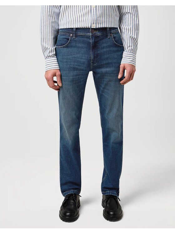 Wrangler Wrangler Jeansy GREENSBORO Niebieski Straight Fit
