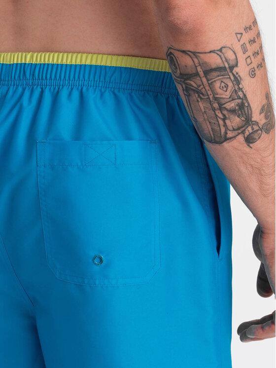 Ombre Ombre Plavecké šortky OM-SRBS-0141 Modrá Regular Fit