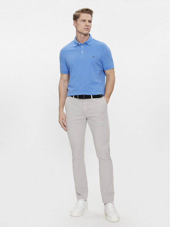 Tommy Hilfiger Tommy Hilfiger Polo 1985 MW0MW17771 Niebieski Slim Fit