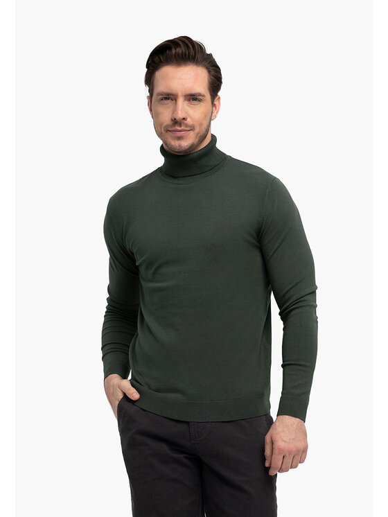 Volcano Volcano Sweter S-MAX Zielony Regular Fit