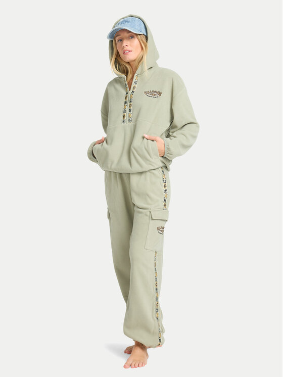 Billabong Billabong Суитшърт Winter Camp EBJFT00154 Зелен Loose Fit