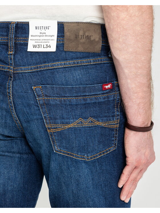 Mustang Mustang Jeansy Style Washington Straight Niebieski Straight Fit