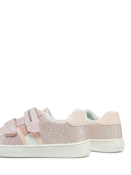 Tommy Hilfiger Tommy Hilfiger Снікерcи Flag Low Cut Velcro Sneaker T1A9-33725-0745 S Рожевий