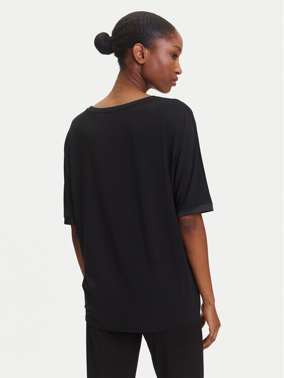 BOSS BOSS Pyžamový top Sheen 50545569 Černá Relaxed Fit