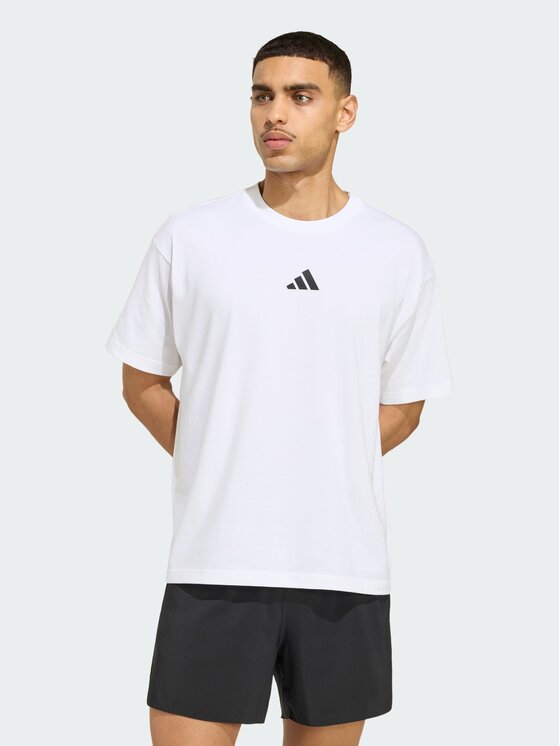 adidas adidas Koszulka techniczna 168664 Biały Loose Fit